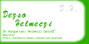 dezso helmeczi business card